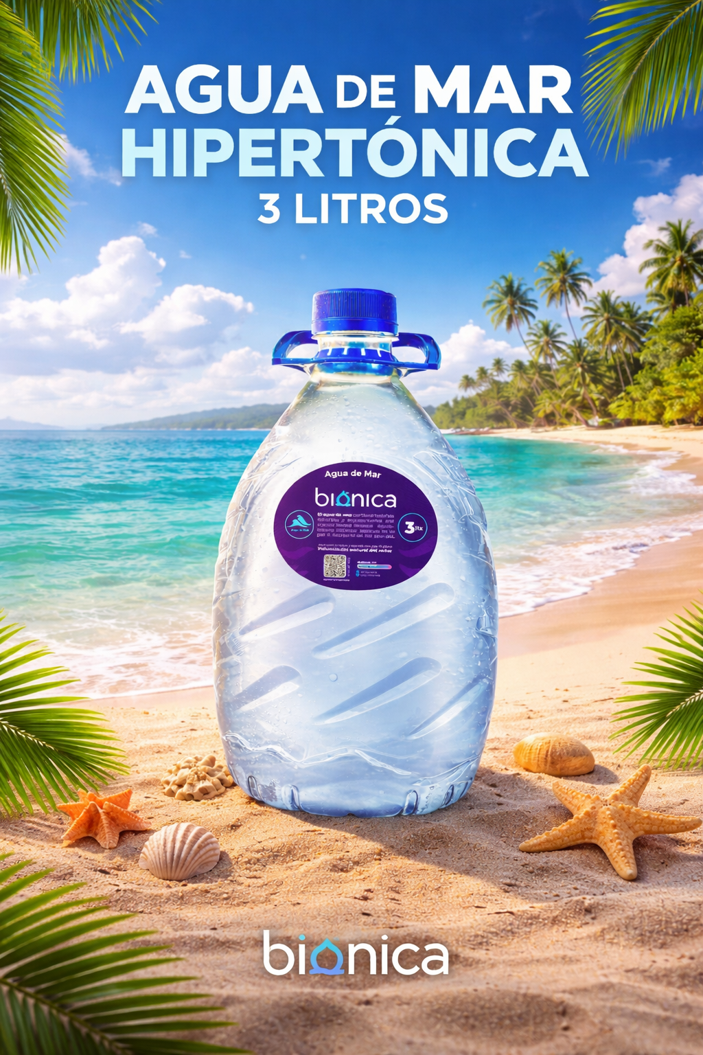 AGUA DE MAR HIPERTÓNICA 3 LITROS