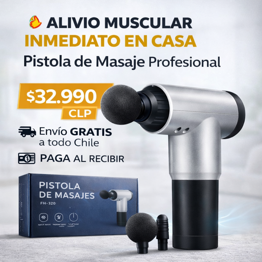 Pistola de Masajes Premium, Recargable