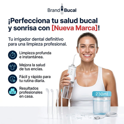 Irrigador Bucal Profesional | Elimina el mal aliento y limpia en profundidad desde el primer uso